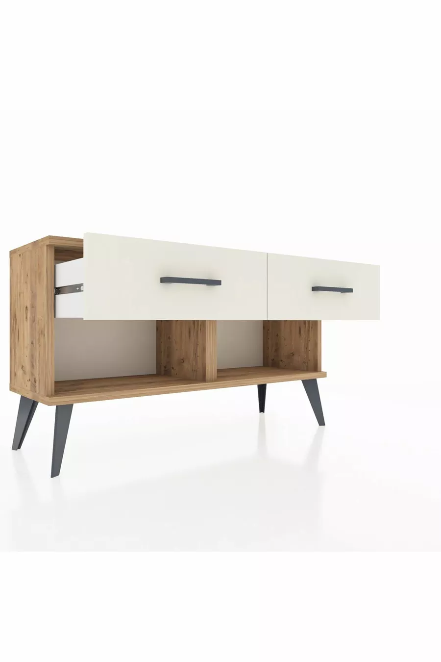 Arges Dresser 2 Drawers Pine-Pine/Onyx