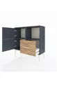 Commode Arges avec 2 étagères, 1 tiroir, 2 portes Anthracite-Anthracite/Sapin
