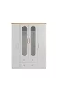 Lit superposé, chambre d'enfant Vita Bohem avec lit superposé blanc en nid + armoire à quatre portes