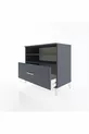 Hyperion Dressoir 2 Planken 1 Lade Antraciet-Antraciet