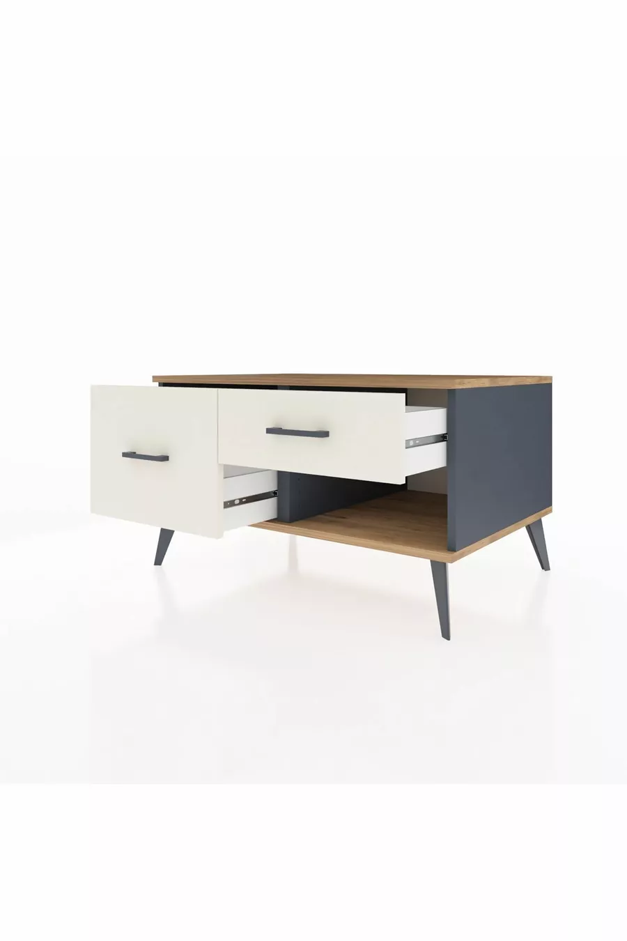 Kronos Dresser 2 Drawer Anthracite-Pine/Aytaşı
