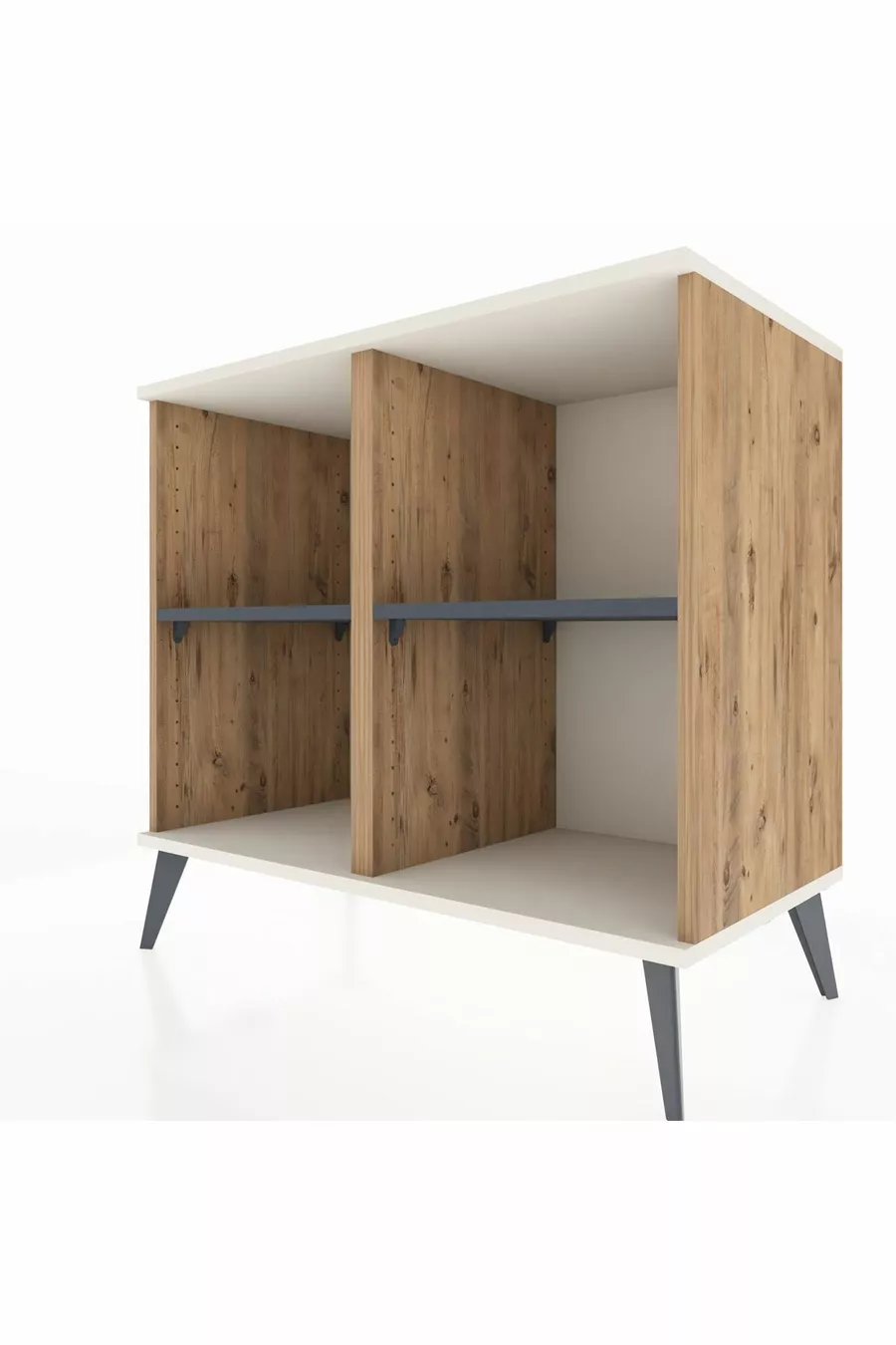 Hyperion Kommode 2 Regale Kiefer-Marmor/Anthrazit
