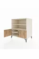 Commode Kronos 3 étagères 2 portes Pierre de lune-Pin