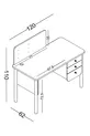Chambre d'enfant Sofia (Armoire 3 portes + Lit simple + Bureau)