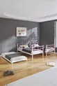 Koza Etagenbett mit Gästebett, geeignet für 3 Personen, Hellrosa Metallbett