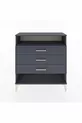 Commode Arges à une étagère et 3 tiroirs Anthracite-Anthracite