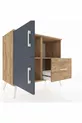 Hyperion Dresser with 2 Shelves, 1 Drawer, and 2 Doors, Pine-Anthracite/Pine