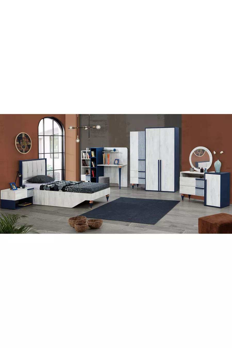 ENSEMBLE DE CHAMBRE JEUNE POINT BLEU