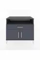 Commode Hyperion 2 étagères 1 tiroir 2 portes Anthracite-Anthracite