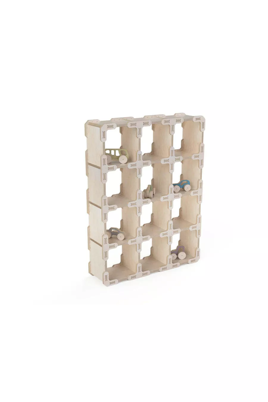 - Kubusplank (Honingraat) Natuurlijke Houten Montessori Wandplank