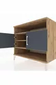 Commode Kronos 3 étagères 2 portes Pin-Anthracite