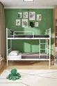 Lits superposés Tekno compatibles avec matelas, métal blanc détachable