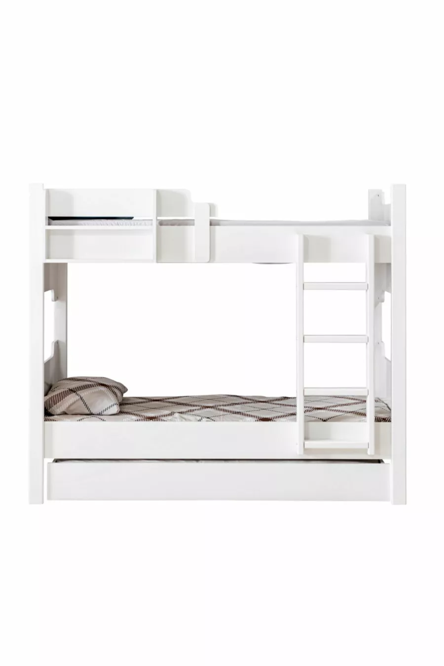 MDF Profile Bunk Bed, Eurasia Detachable Bunk Bed, Twin Bunk Bed White