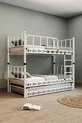 Zambak Yavrulu Jongenskamer Stapelbed en Bedframe Metaal Wit