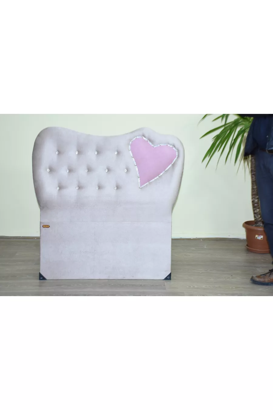 Titolo *cm Tessuto in Pile di Cavallo RIMOVIBILE Fatta a Mano con Cuori Rosa Pieni
