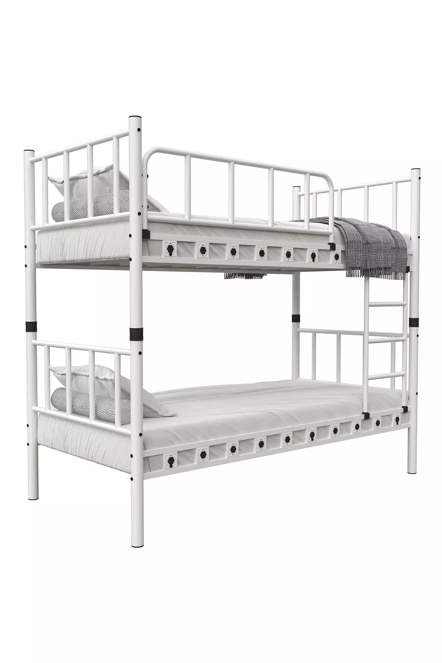 Zambak Kinderzimmer Metall-Etagenbett und Einzelbett Schwarz