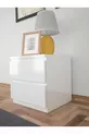 Umut White  cm Nightstand with 2 Drawers