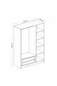 Armoire de rangement  cm Kale  L - Blanc