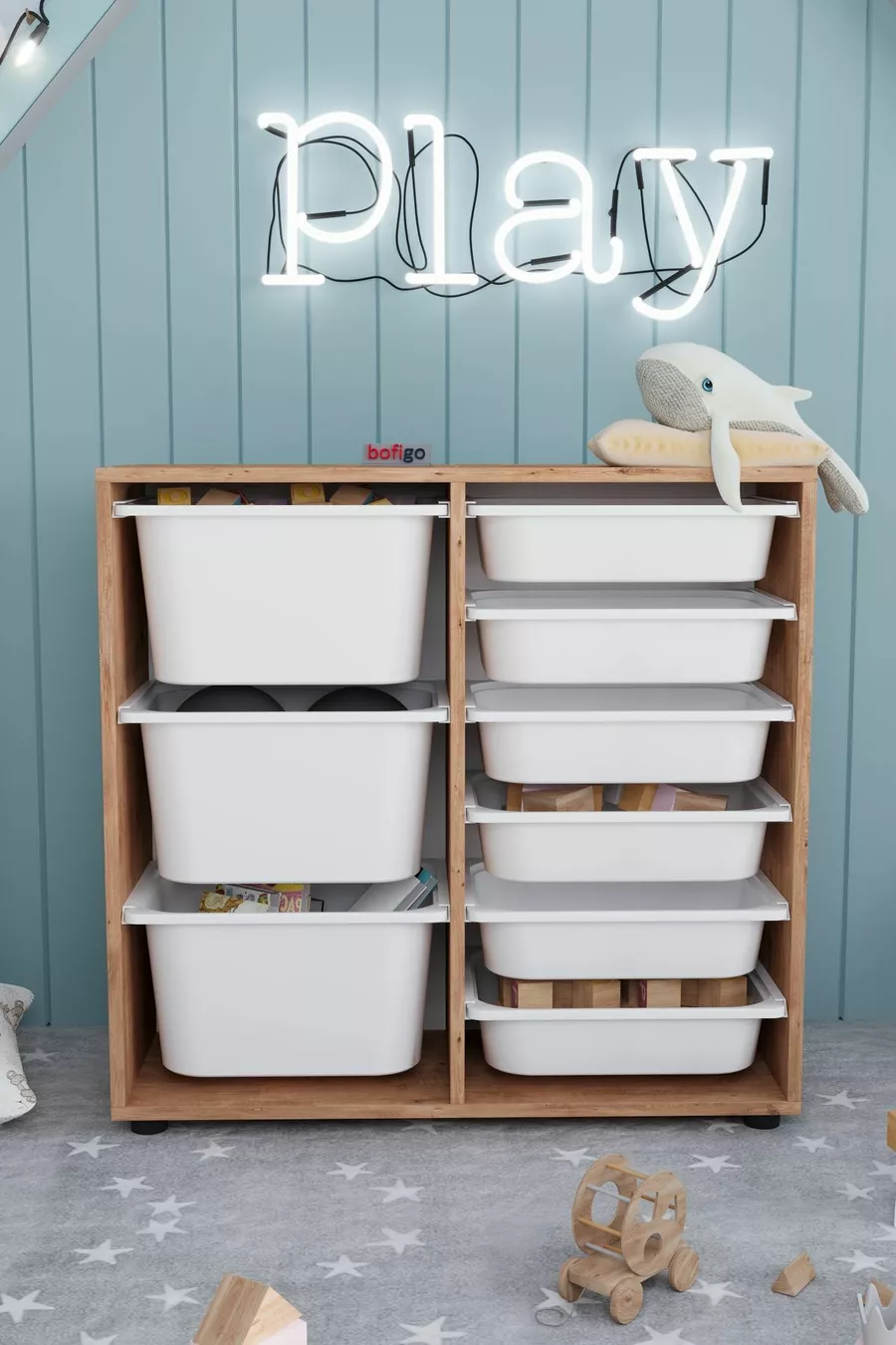 9 Mand Kast Multifunctionele Kast Speelgoedkast Çağla Çam