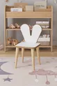 Table d'activités pour enfants à 3 tiroirs avec rouleau de papier pour dessin et chaise lapin