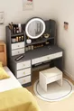 Coiffeuse moderne avec miroir et éclairage LED en MDF de qualité premium de 1ère classe (G)