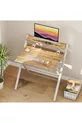 Table d'ordinateur portable élégante et durable avec pieds en métal non vacillants, bureau pliant, table de travail pour ordinateur portable