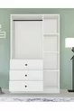 Gm  Ece Lux 3 Türen 3 Schubladen Kleiderschrank mit Spiegel und Griffknöpfen