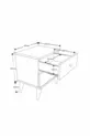 TABLE DE CHEVET MONA 2 TIROIRS HAT