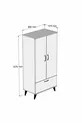 Armoire Nova 2 portes Blanc-pin - 