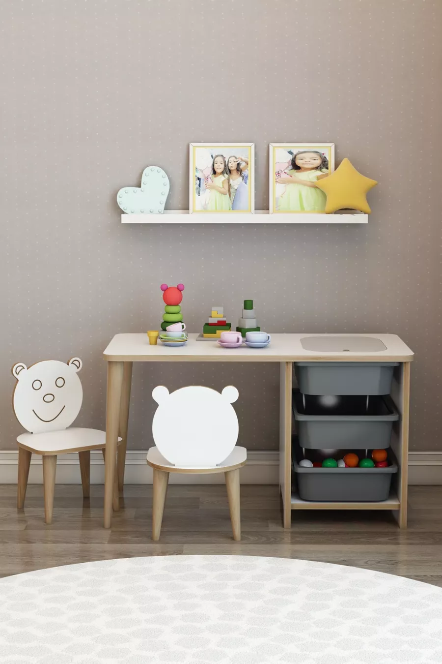 Kinderarbeitstisch Spiel- und Aktivitätstisch Sommer- und Tischtisch