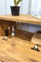 Schuifklep Nachtkastje met Plank Modern Houten Nachtkastje met Poten voor Slaapkamernacht