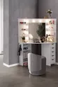 Diva Corner Hollywood LED Lighted Mirror 5-Drawer Makeup Vanity Table