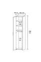 Retro-4 Wardrobe with 3 Shelves, 1 Door, and Straps, White