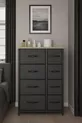 Commode à 8 tiroirs en cuir, organiseur de chambre à coucher avec tiroirs, organiseur de chambre d'enfant avec tiroirs
