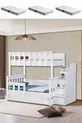 Etagenbett, Diva MDF Profil Abnehmbar 3er Etagenbett 3 Stück Komfortmatratze