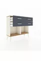 Commode Arges 4 tiroirs Pierre d'ailes-Pin/Anthracite