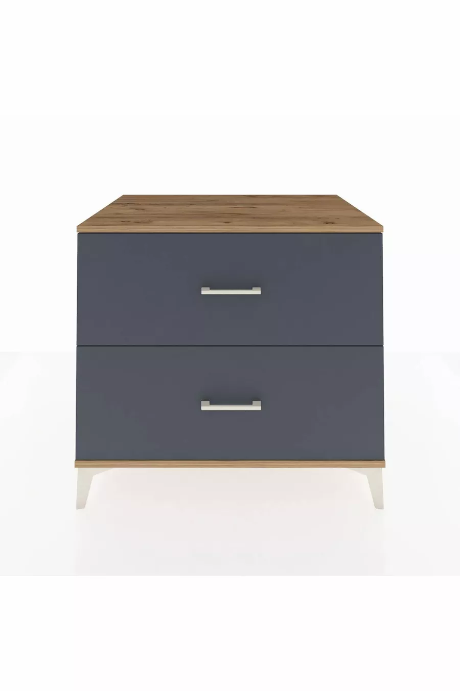 Commode Kronos à 2 tiroirs Pin-Anthracite