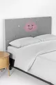 Children's Bed Base Headboard Cover with Smiley Cloud Pattern