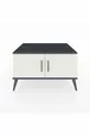 Commode Kronos 2 étagères 2 portes Anthracite-Pierre de lune