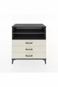 Commode Hyperion 2 étagères 3 tiroirs Anthracite-Pierre de Lune