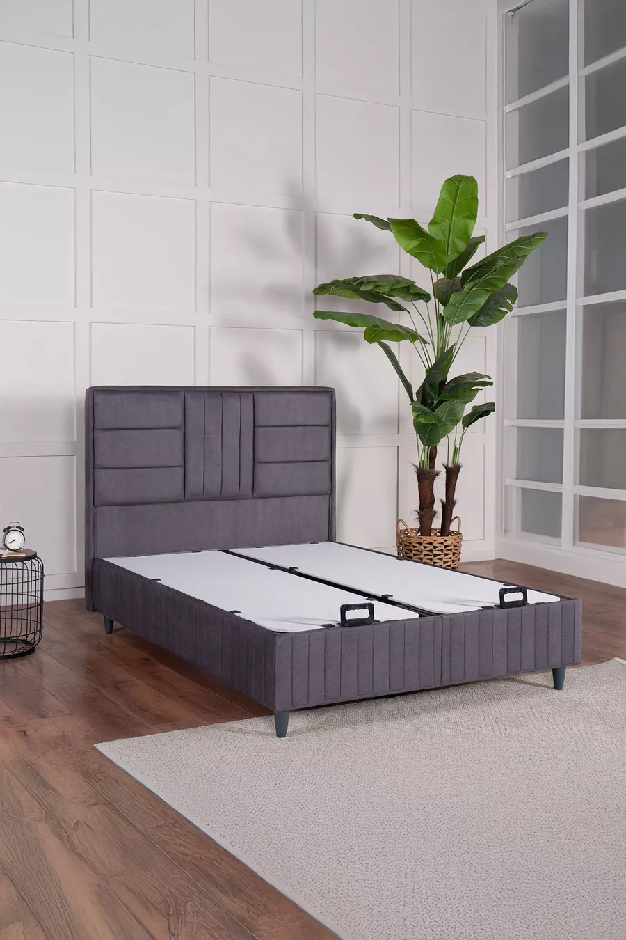 Premium Bamboo Başlık Gri (Baza ve Yatak Dahil Değildir)