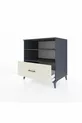 Commode Kronos avec 2 étagères et 1 tiroir Anthracite-Pierre de lune