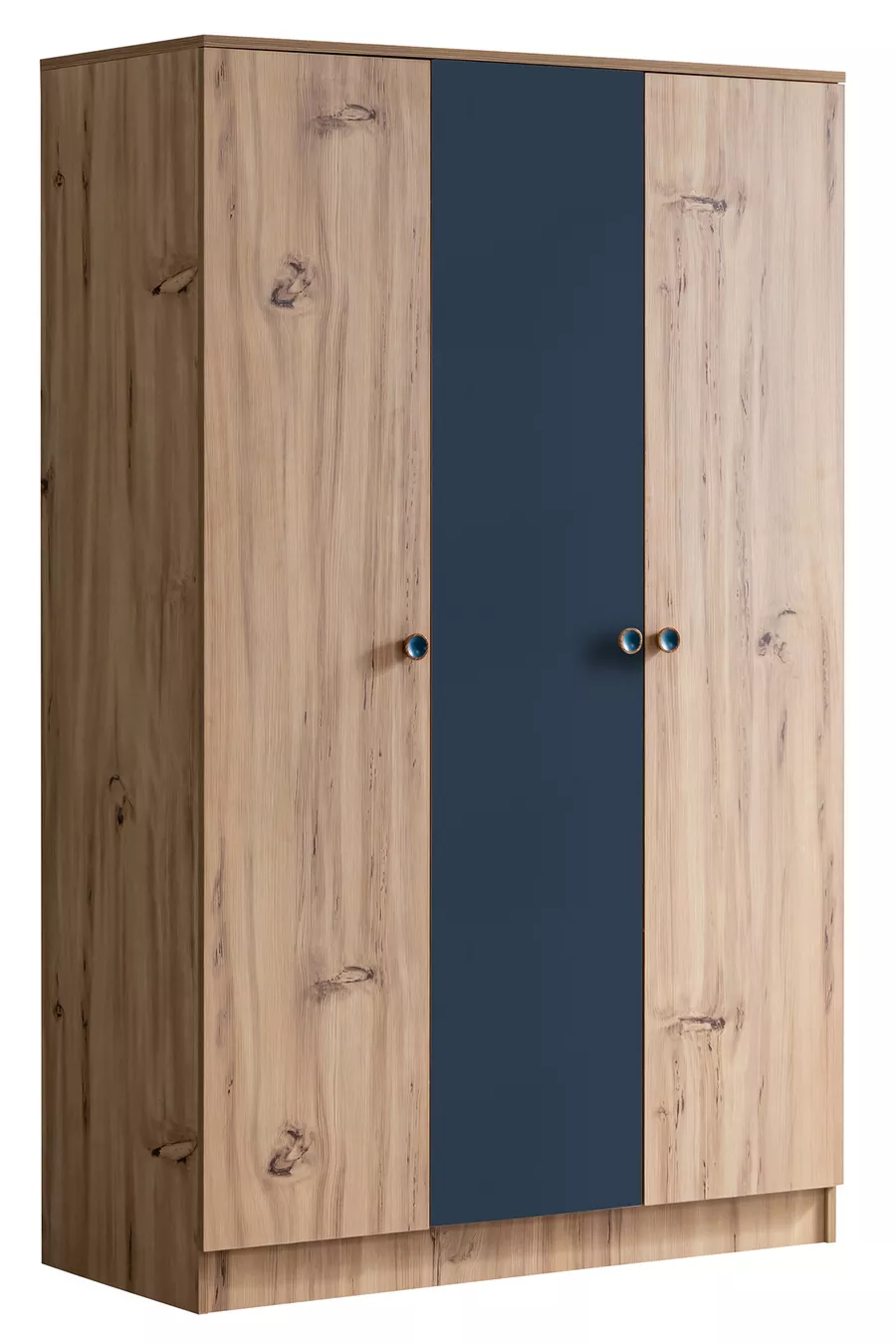 Bunk Bed, Riva Bunk Bed with 3-Door Wardrobe + 2 Comfort Mattresses