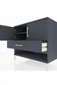 Kronos Dresser with 2 Shelves, 1 Drawer, and 2 Doors, Anthracite-Anthracite
