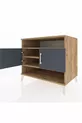 Commode Kronos 3 étagères 2 portes Pin-Anthracite