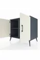 Commode Kronos 2 étagères 2 portes Anthracite-Pierre de lune/Anthracite