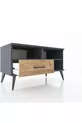Hyperion Dresser 2-Shelf Single Drawer Anthracite-Anthracite/Pine