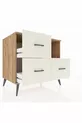 Kronos Kommode Ein Regal 3 Schubladen Kiefer-Marmor