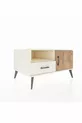Kronos Dresser 2-Shelf Single Drawer Single Door Moonstone-Pine/Moonstone