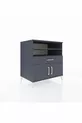 Commode Kronos avec 3 étagères, 1 tiroir et 2 portes, Anthracite-Anthracite